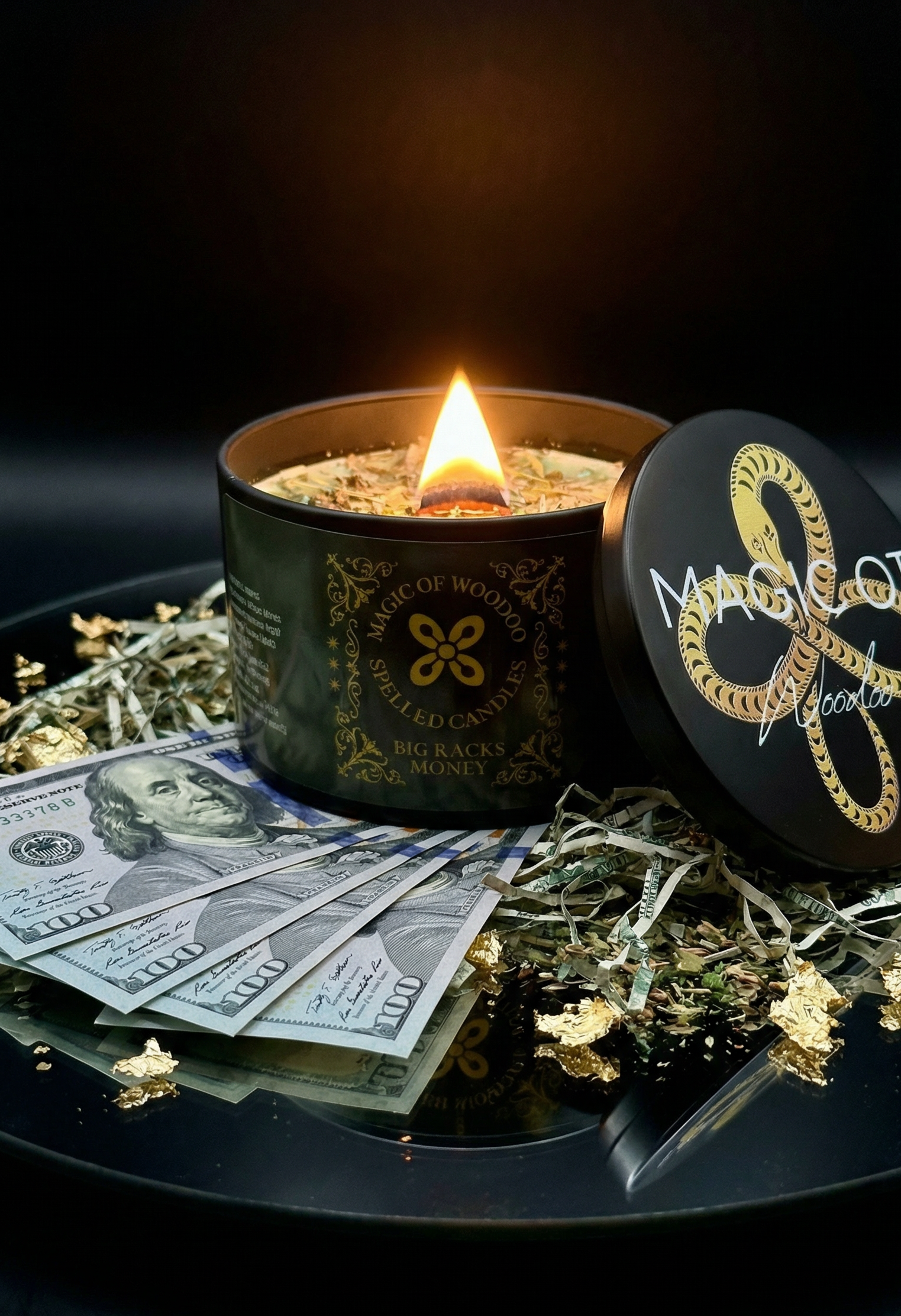 Money Candle Spelled Candle